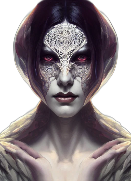 mask, face, creature, fantasy art transparent PNG cut-out