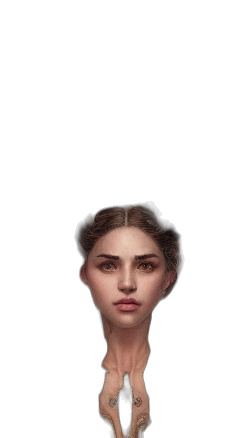face, mask, crown, hair transparent PNG cut-out