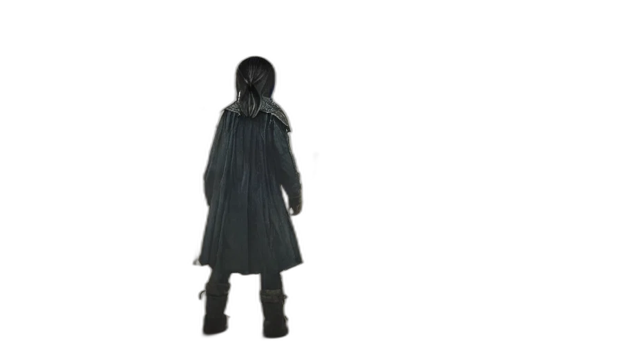 jacket, mask, creature, staff transparent PNG cut-out