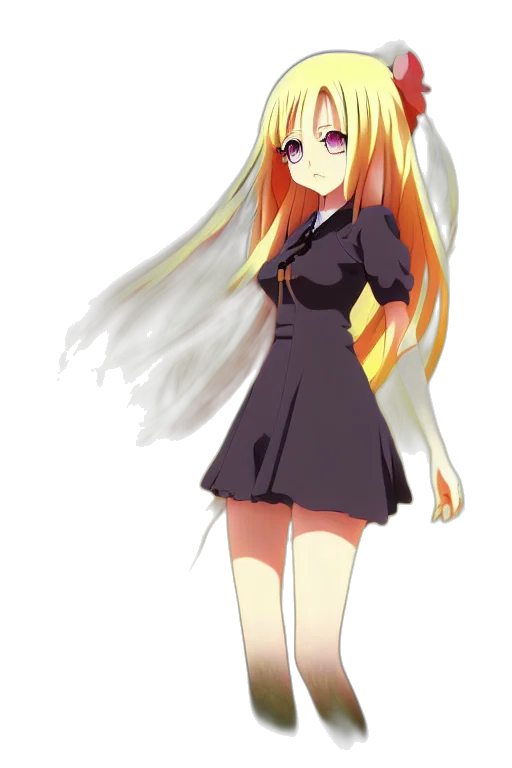 dress, staff, hair, dragon transparent PNG cut-out