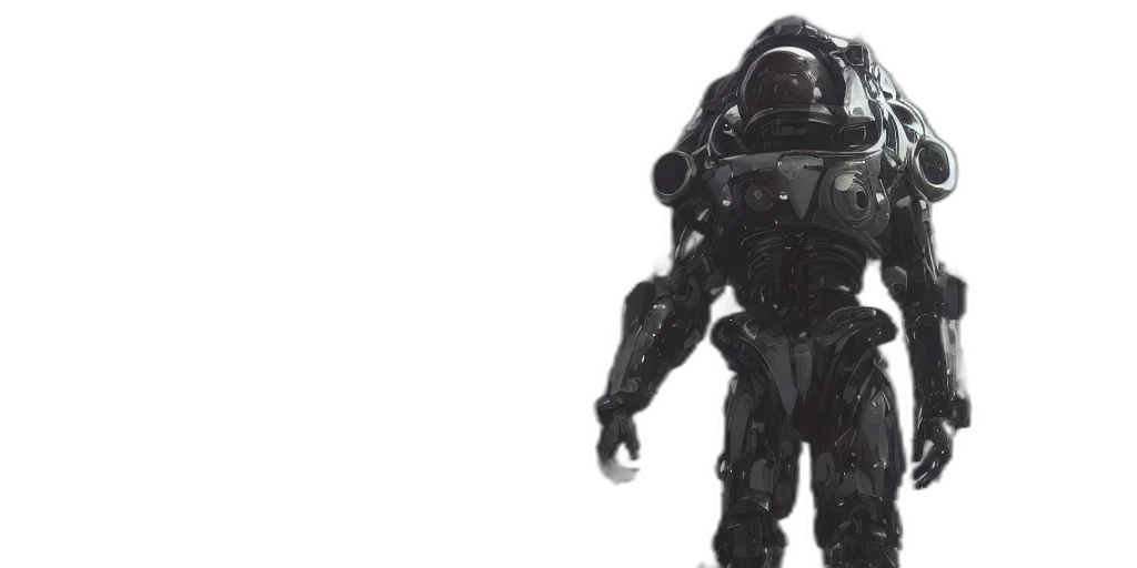 robot, 3d render, concept art, sci transparent PNG cut-out