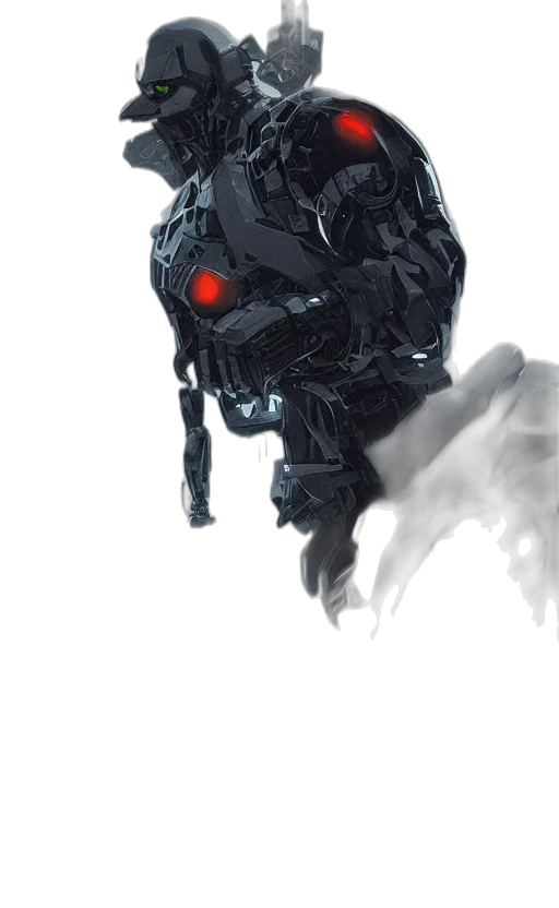 robot, weapon, face, mask transparent PNG cut-out