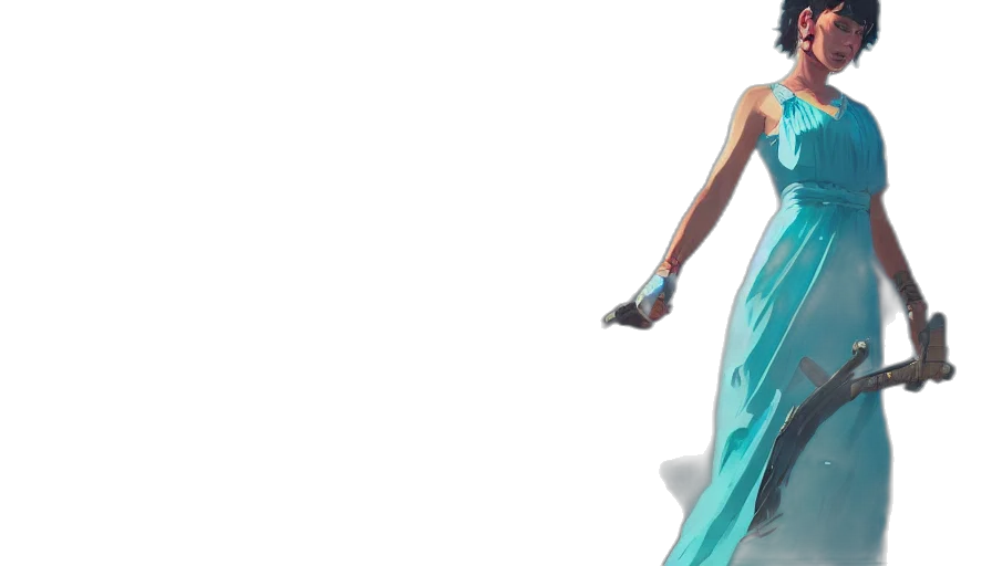dress, concept art, 3d render, fantasy art transparent PNG cut-out