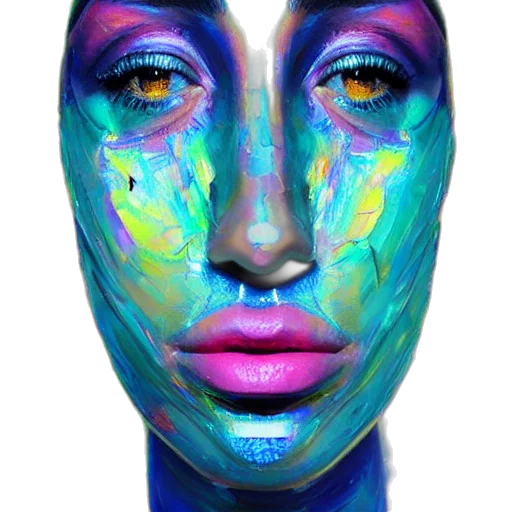 mask, face, robot, photorealistic transparent PNG cut-out