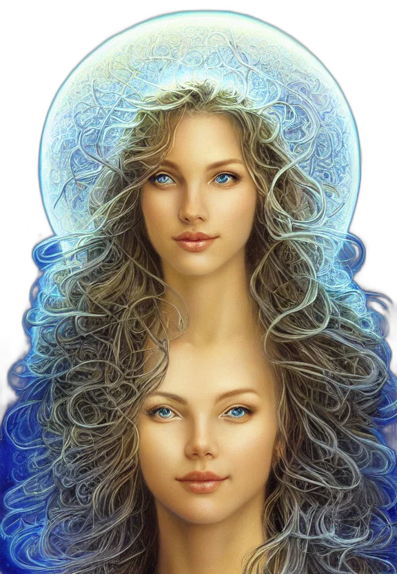 hair, face, crown, jewelry transparent PNG cut-out