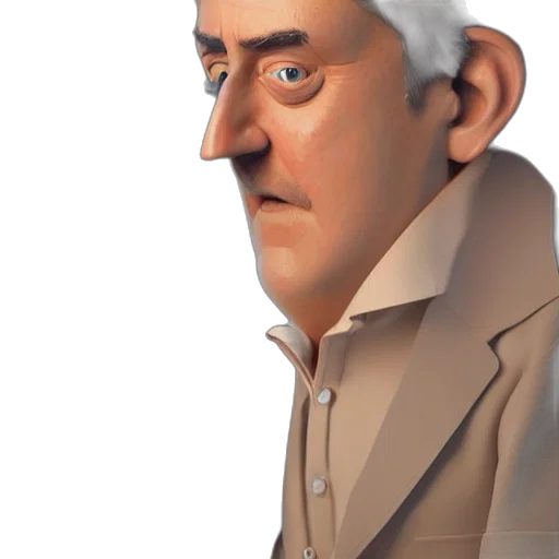 face, jacket, staff, robot transparent PNG cut-out