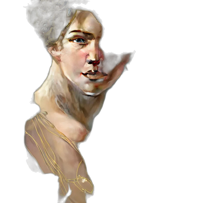 face, mask, hair, creature transparent PNG cut-out