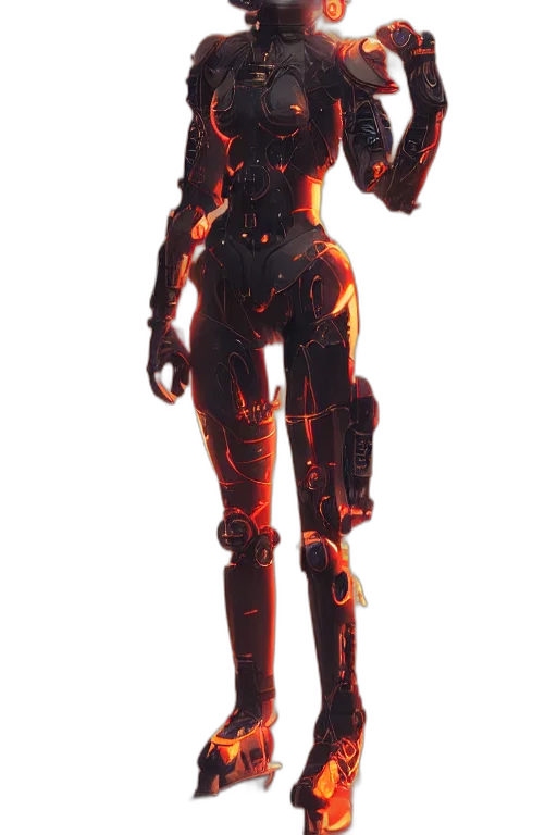 robot, staff, dress, weapon transparent PNG cut-out