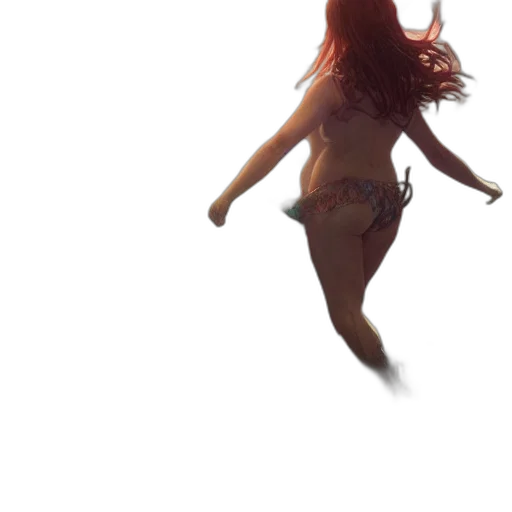 dress, creature, hair, concept art transparent PNG cut-out