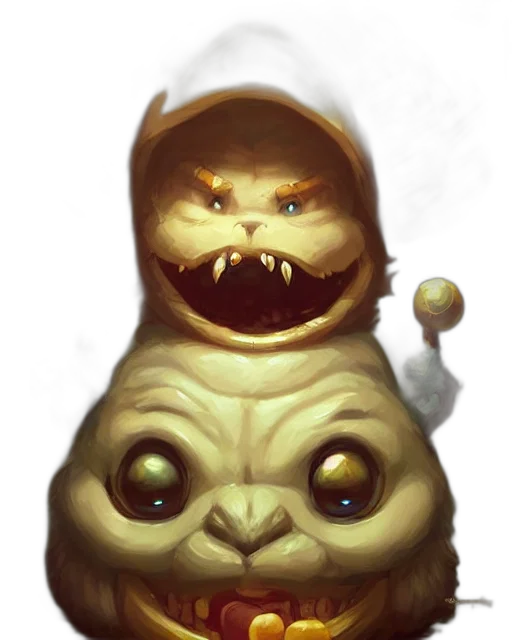 creature, face, mask, staff transparent PNG cut-out