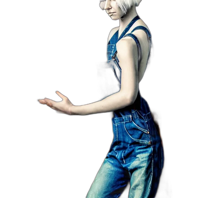 dress, robot, jacket, hair transparent PNG cut-out