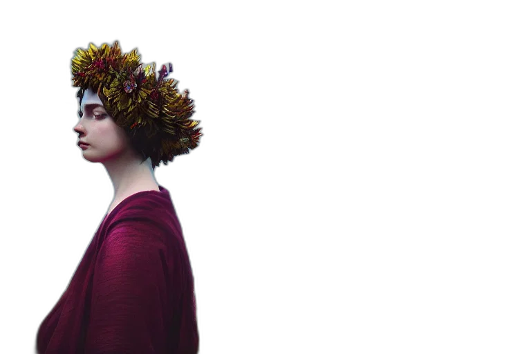 crown, hat, flower, dress transparent PNG cut-out