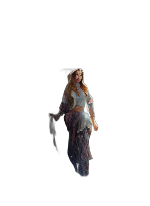 creature, staff, dress, dragon transparent PNG cut-out