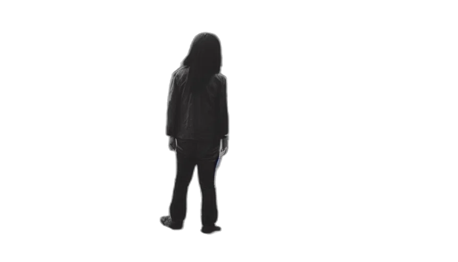 jacket, staff, mask, hair transparent PNG cut-out