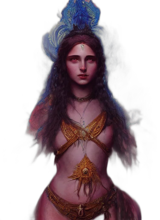 crown, dress, jewelry, fantasy art transparent PNG cut-out