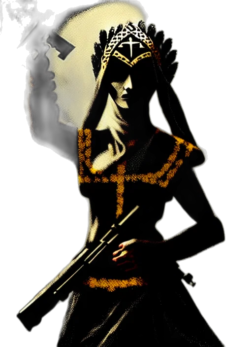staff, dress, crown, jewelry transparent PNG cut-out