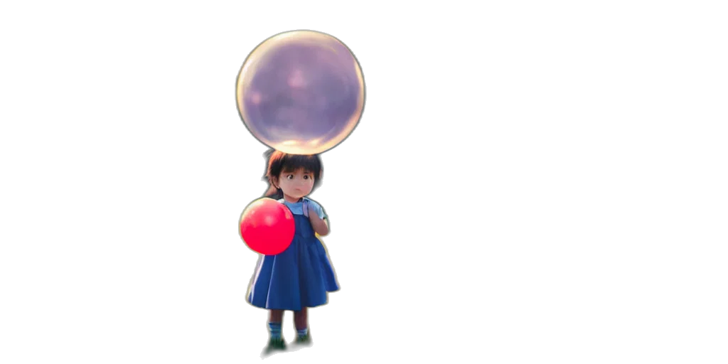 umbrella, dress, creature, staff transparent PNG cut-out