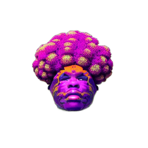crown, hair, face, creature transparent PNG cut-out