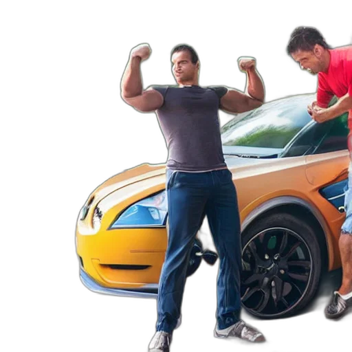 car, 3d render, super, strong transparent PNG cut-out