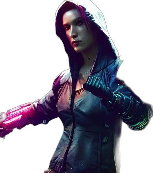 jacket, weapon, cyberpunk, concept art transparent PNG cut-out