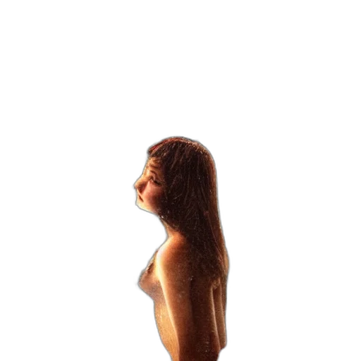 dress, hair, jewelry, face transparent PNG cut-out