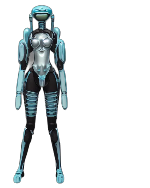 robot, concept art, 3d render, comic book art transparent PNG cut-out