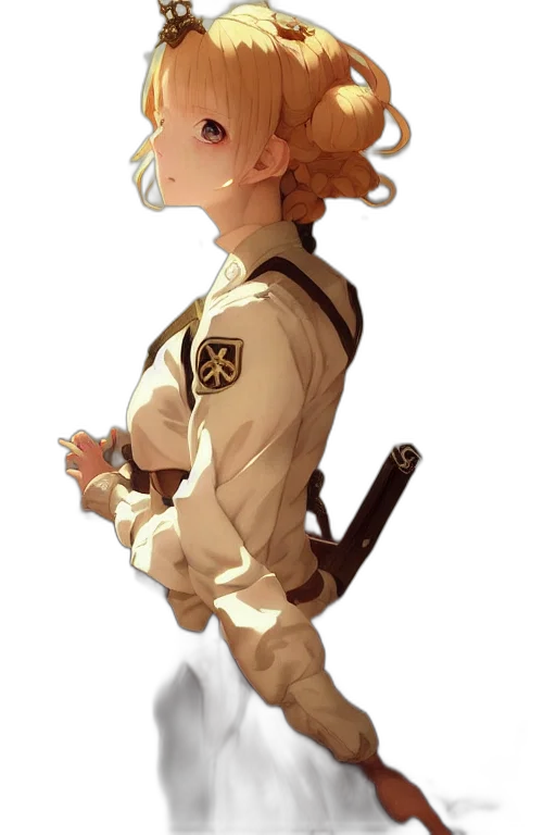 jacket, staff, weapon, robot transparent PNG cut-out
