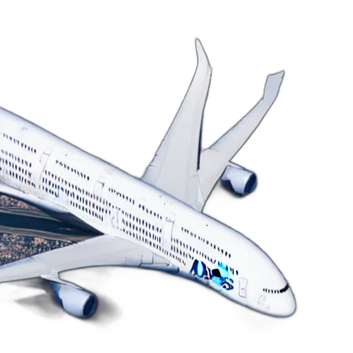 3d render, photorealistic, concept art, airbus transparent PNG cut-out