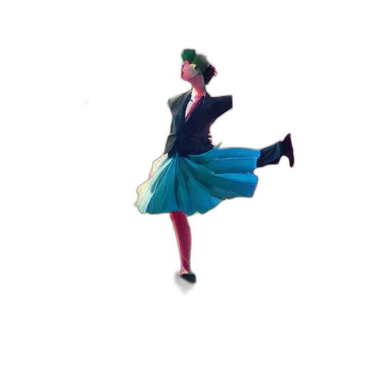 dress, umbrella, staff, hat transparent PNG cut-out
