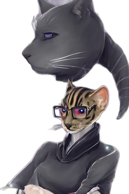 staff, animal, concept art, cyberpunk transparent PNG cut-out