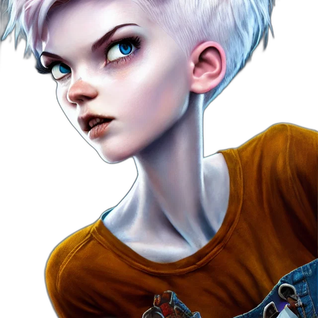 face, robot, fantasy art, comic book art transparent PNG cut-out