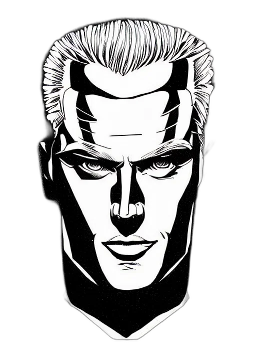 face, mask, comic book art, cartoon transparent PNG cut-out