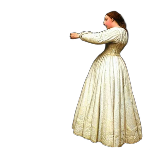 dress, staff, jacket, hair transparent PNG cut-out