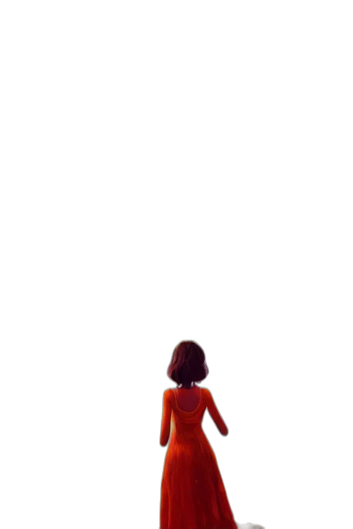 dress, robot, creature, hair transparent PNG cut-out