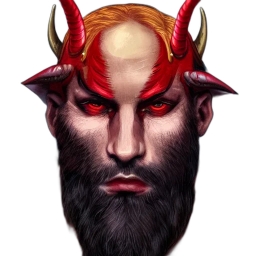 face, mask, dragon, staff transparent PNG cut-out