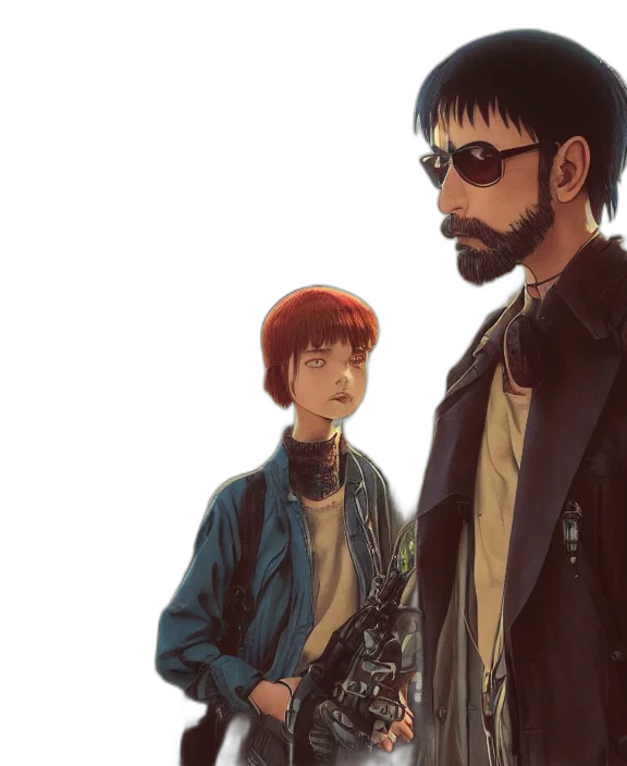 jacket, cyberpunk, concept art, comic book art transparent PNG cut-out