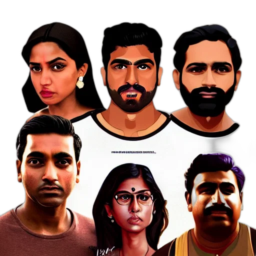 face, concept art, photorealistic, 3d render transparent PNG cut-out