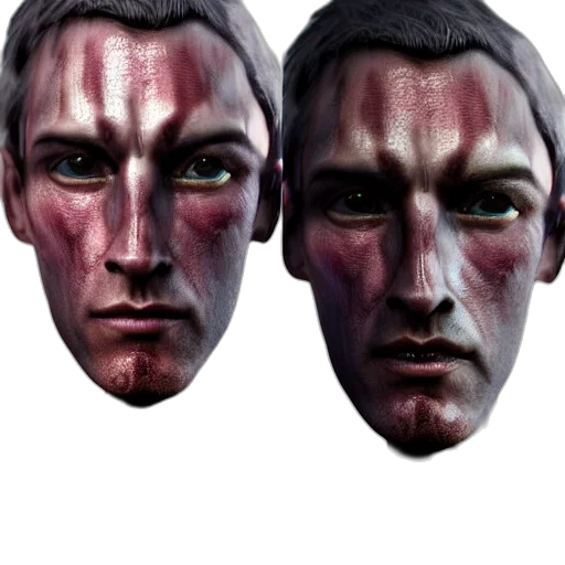 mask, face, 3d render, concept art transparent PNG cut-out