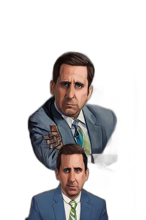 face, jacket, staff, robot transparent PNG cut-out