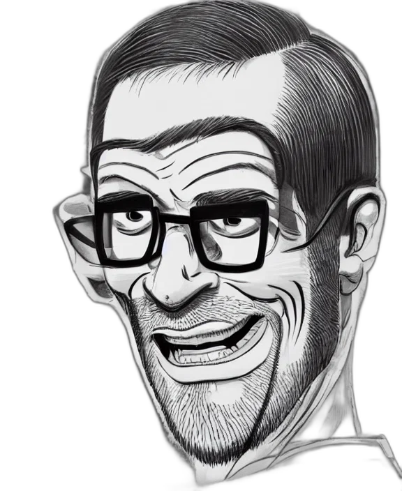 face, staff, cartoon, comic book art transparent PNG cut-out