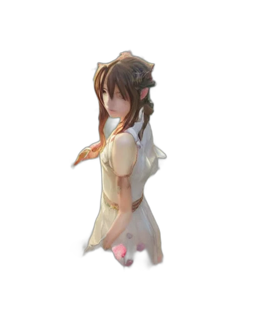 dress, staff, weapon, creature transparent PNG cut-out