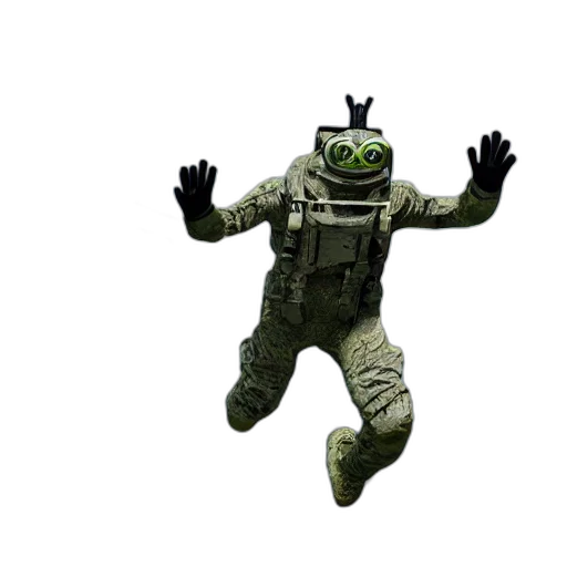 robot, creature, mask, jacket transparent PNG cut-out