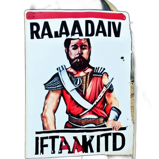 fantasy art, gladiator, wearing, road transparent PNG cut-out