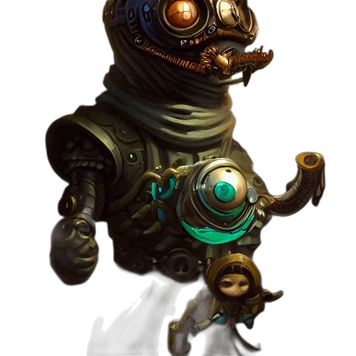 robot, staff, creature, mask transparent PNG cut-out