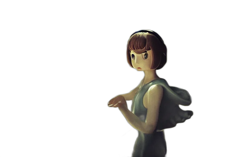 dress, robot, face, staff transparent PNG cut-out