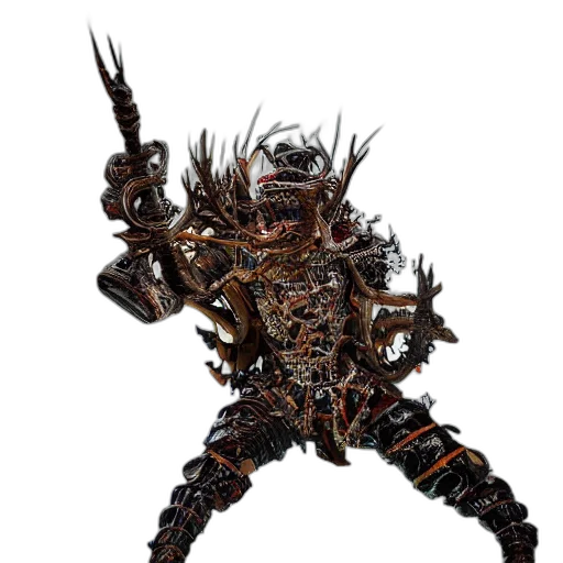 creature, robot, staff, dragon transparent PNG cut-out