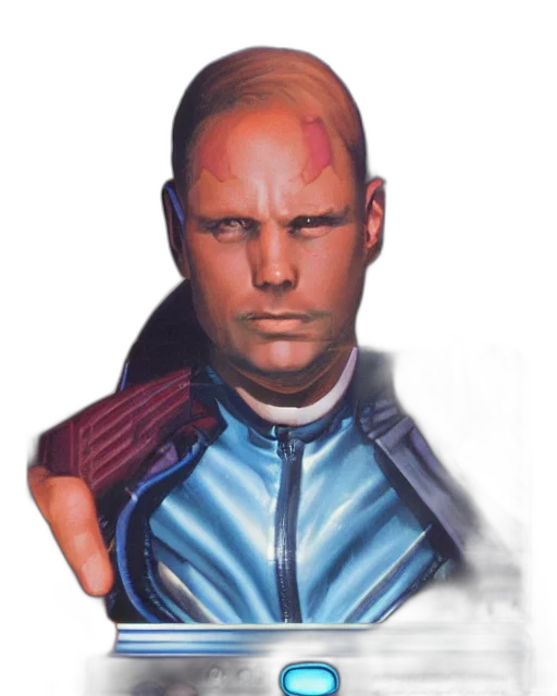 jacket, face, robot, staff transparent PNG cut-out