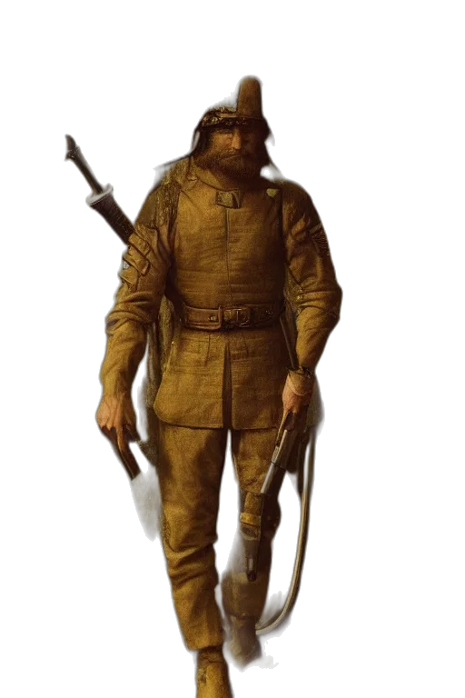 staff, jacket, mask, weapon transparent PNG cut-out