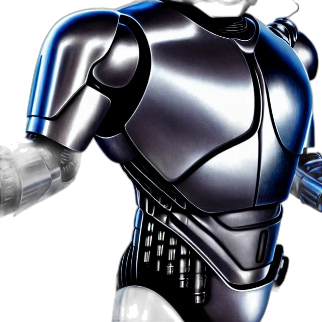 robot, 3d render, concept art, comic book art transparent PNG cut-out