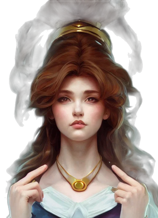 crown, face, jewelry, fantasy art transparent PNG cut-out